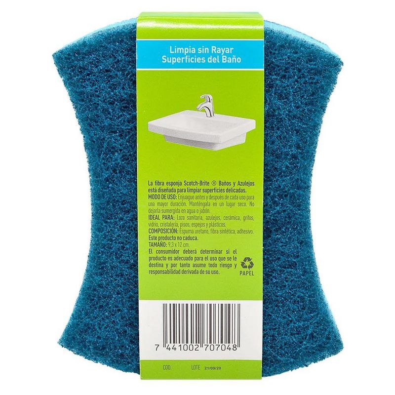 Esponja Scotch-Brite Cero Rayas para Baño 2 Unidades