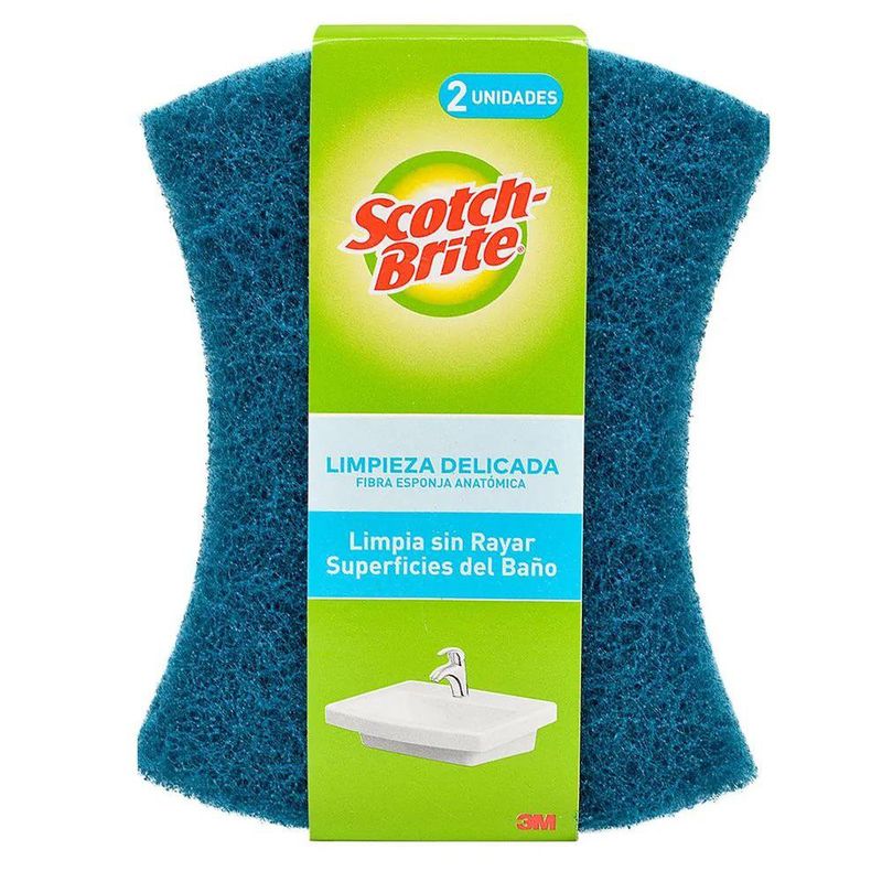 Esponja Scotch-Brite Cero Rayas para Baño 2 Unidades