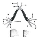 Multiherramienta 12 Funciones de Acero Inoxidable con Estuche