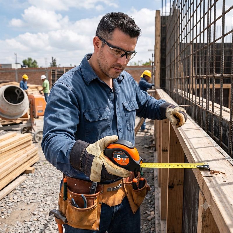 Cinta Métrica Gripper Contra Impactos de 5 Metros x 19 mm con Gancho Doble Naranja