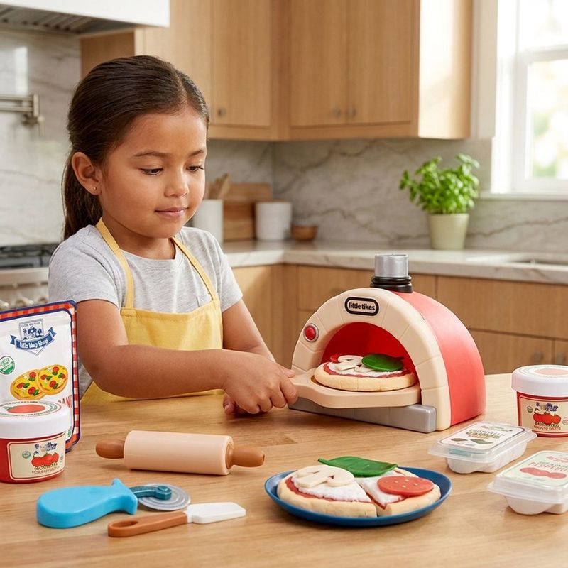 Set para Pizzas con Horno Ingredientes y Accesorios de Juguete