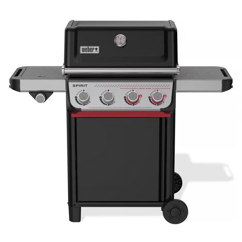 Churrasquera a Gas Spirit E-435 con 4 Quemadores 35,000 BTU Negra