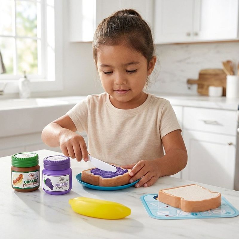 Set de Sándwich con Ingredientes Moldeables y Accesorios de Juguete