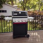 Churrasquera a Gas Spirit E-435 con 4 Quemadores 35,000 BTU Negra