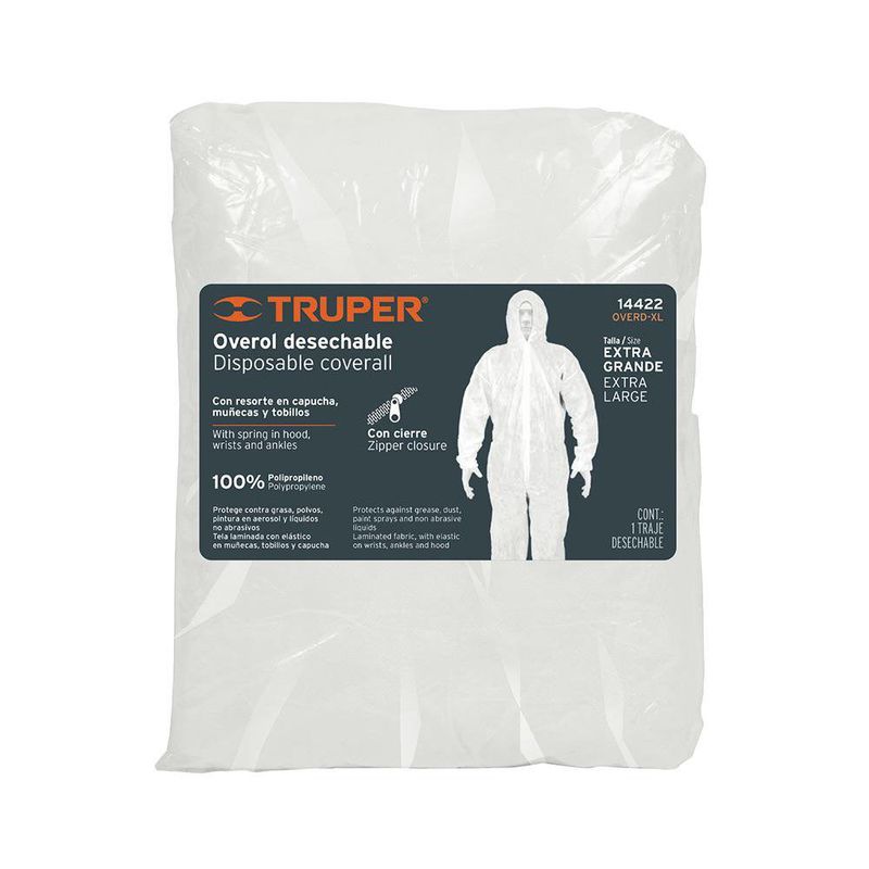 Overol Desechable de Polipropileno Talla XL