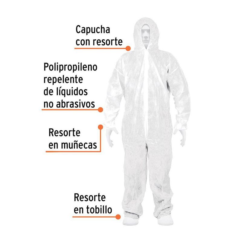 Overol Desechable de Polipropileno Talla XL