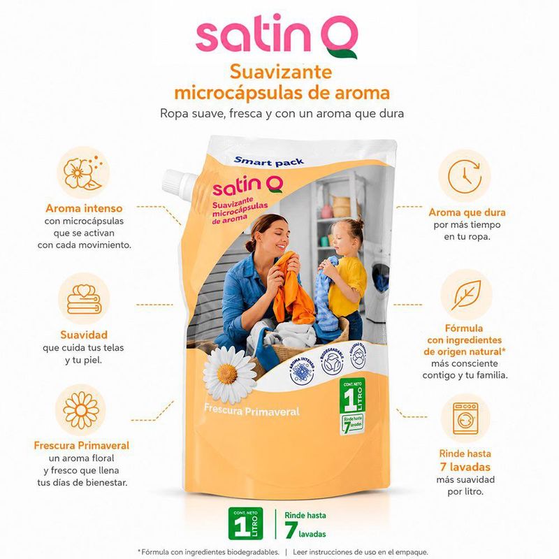 Suavizante de Telas Doypack 1 L Perlas de Aroma Frescura Primaveral