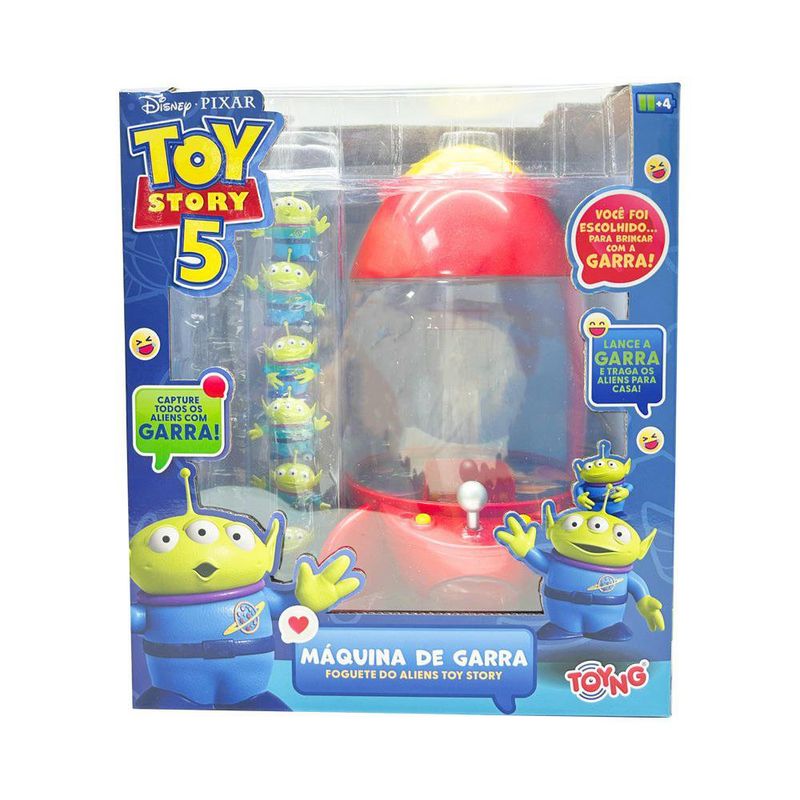 Máquina de Gancho Disney Pixar Toy Story Aliens Multicolor