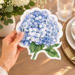 Set de 20 Servilletas de Papel 33 x 33 cm de 3 Capas con Hortensia Azul