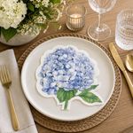Set de 20 Servilletas de Papel 33 x 33 cm de 3 Capas con Hortensia Azul
