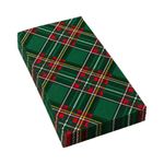 Set de 20 Servilletas Navideñas de 3 Capas 33 x 40 cm Cuadros Verdes