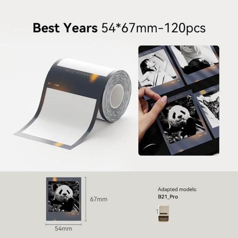 Etiqueta Térmica T54 x 67 mm Best Year para Impresión Fotográfica