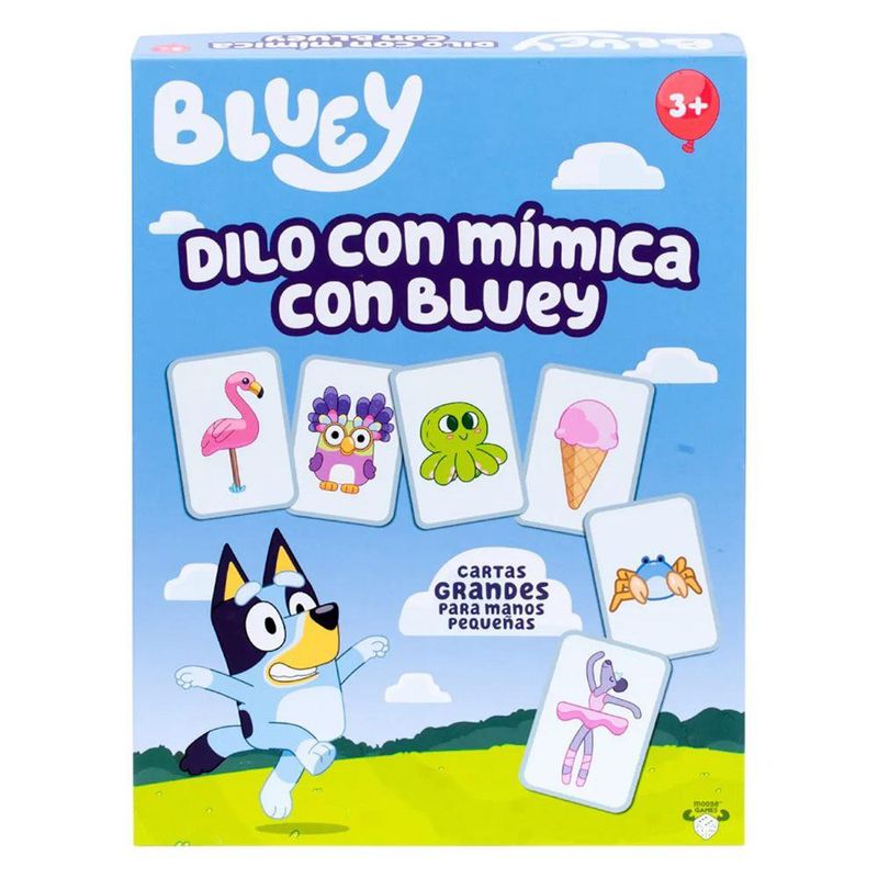 Juego de Charadas Bluey Dilo con Mímica para Niños