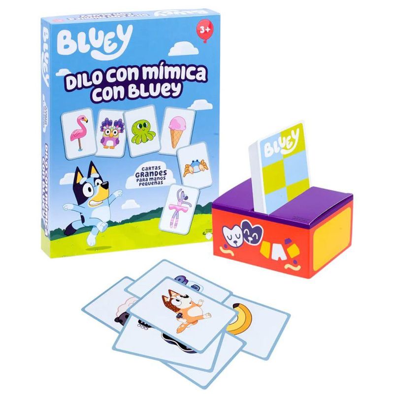 Juego de Charadas Bluey Dilo con Mímica para Niños