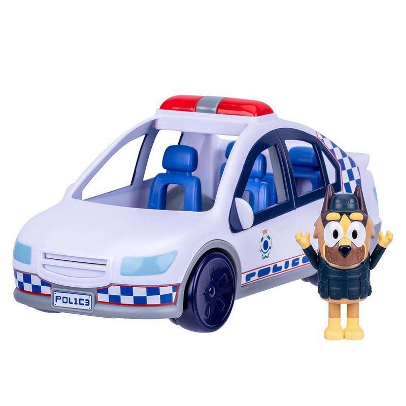 Carro de Policía Bluey con Figura de Perro Policía y Sonidos