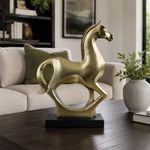 Figura Decorativa Caballo en Pose 36 cm Color Dorado
