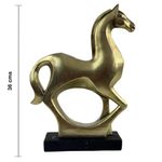Figura Decorativa Caballo en Pose 36 cm Color Dorado