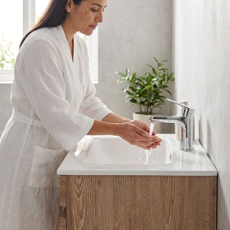 Mueble de Baño Aluvia con Lavamanos de Porcelana 85 x 59.5 x 44.5 cm