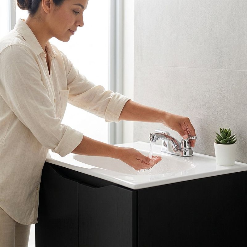 Mueble de Baño Aluvia Esencial con Lavamanos de Porcelana 86.4 x 60 x 45 cm