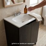 Mueble de Baño Aluvia Esencial con Lavamanos de Porcelana 86.4 x 60 x 45 cm