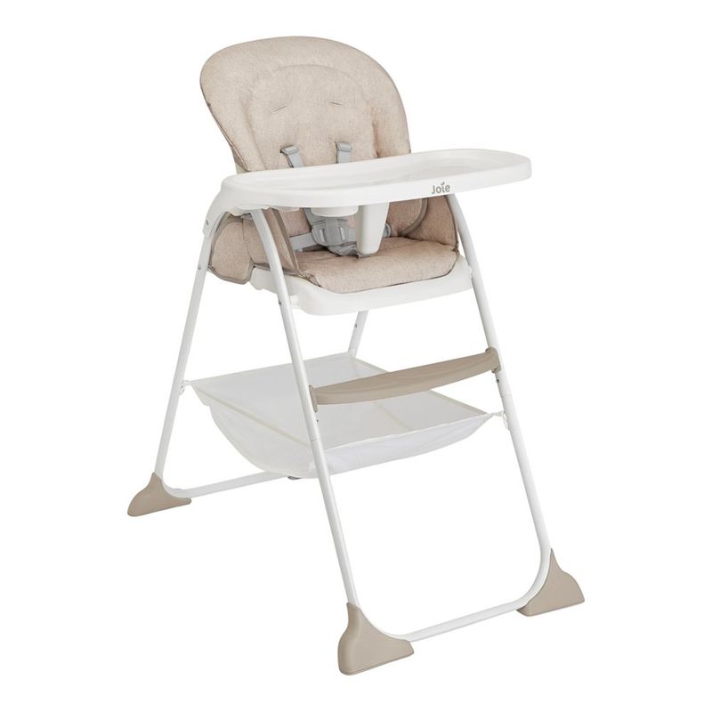 Silla de Comer Mimzy Snacker Taupe con Bandeja y Plegado Compacto Beige