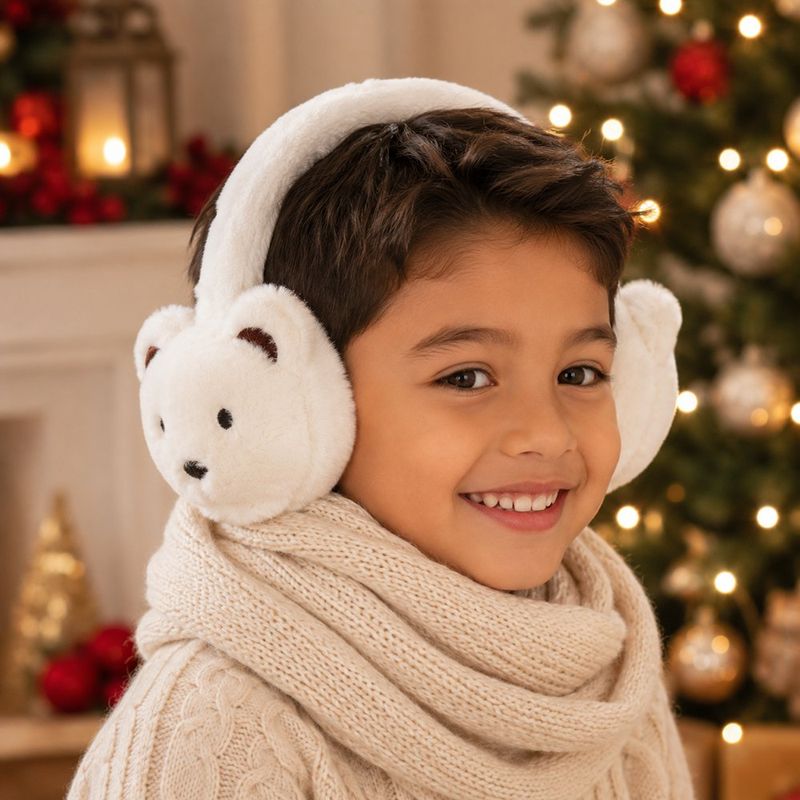 Orejeras Infantiles Afelpadas con Diseño de Ositos