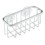 Canasta Organizadora de Acero con Succión para Lavaplatos 14 x 12 cm Plateado