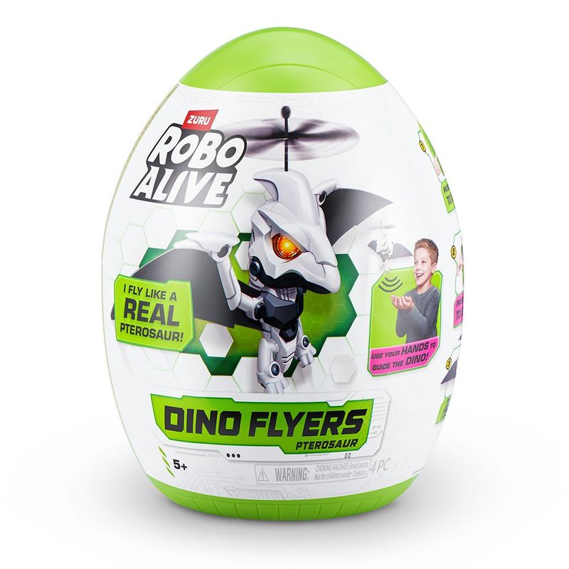 Dinosaurio Volador Robo Alive Dino Flyers Pterosaurio en Color Blanco