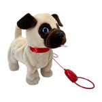 Peluche Interactivo de Perro en Color Beige con Correa