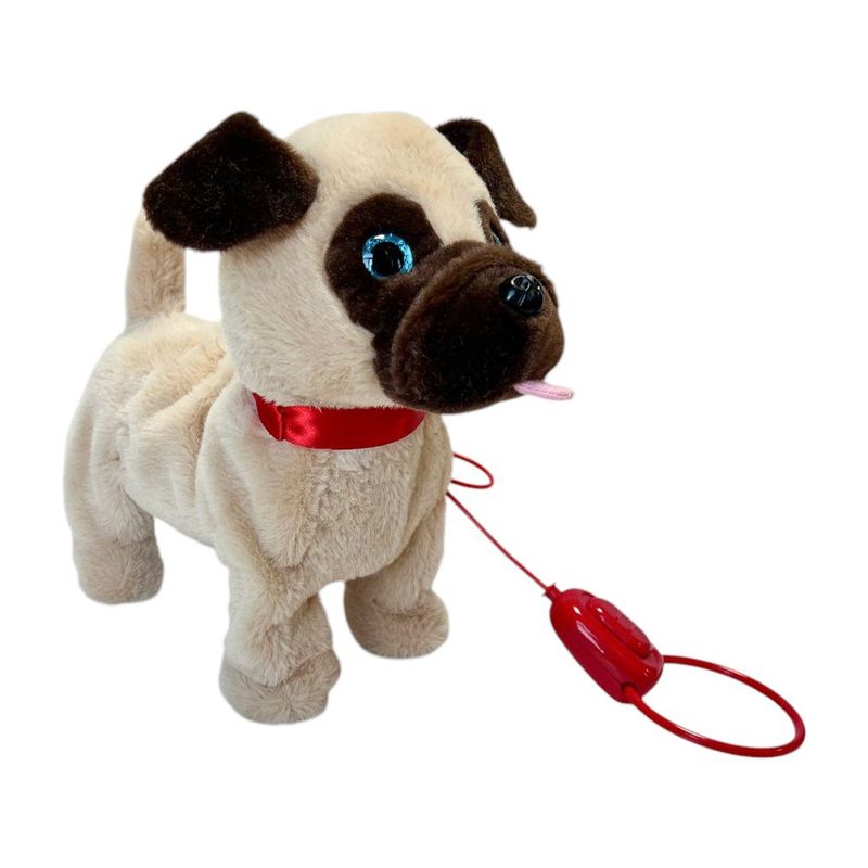 Peluche Interactivo de Perro en Color Beige con Correa