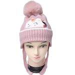 Gorro Infantil de Unicornio con Pompón y Orejeras