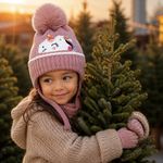 Gorro Infantil de Unicornio con Pompón y Orejeras
