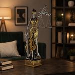 Figura Decorativa Dama de la Justicia 41 cm Color Dorado Mate