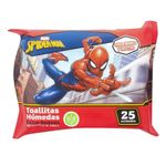 Toallas Húmedas Spider-Man con Sábila para Manos y Rostro, 25 Unidades