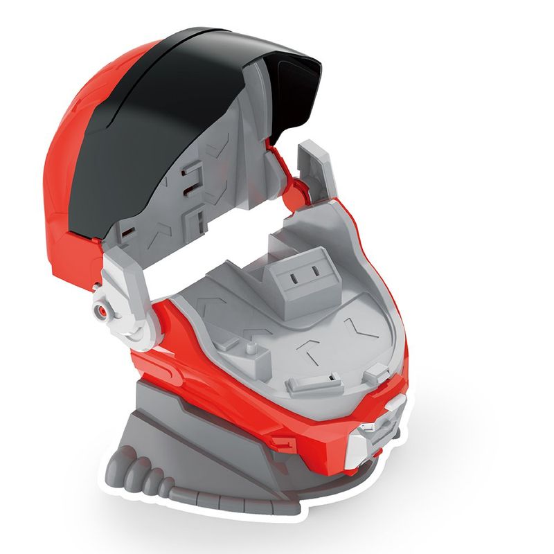 Set de Juguetes Casco Lanzador de Vehículos en Color Rojo de 17 Piezas