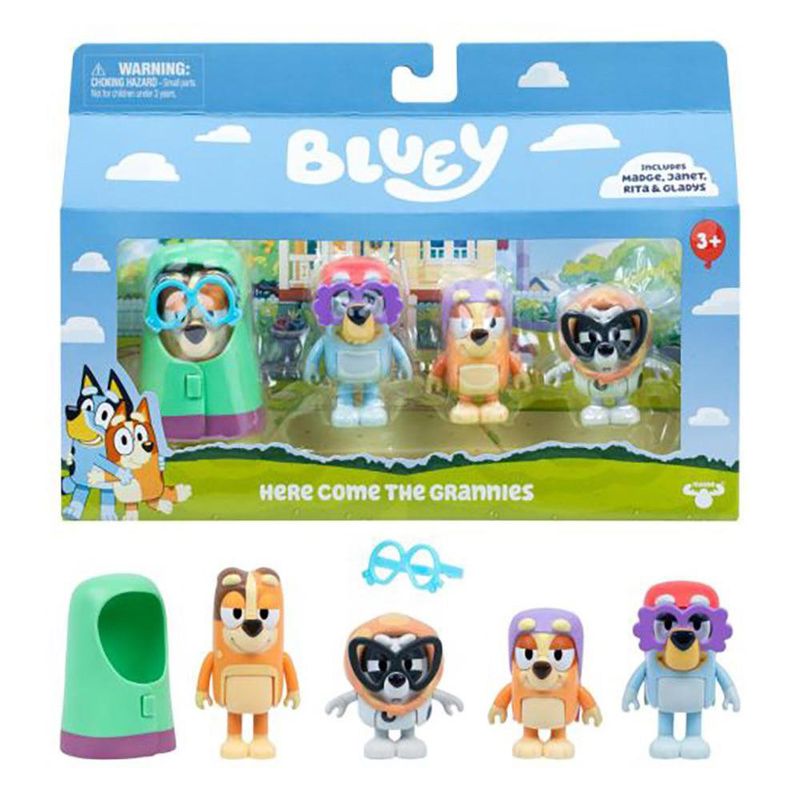 Set de Figuras Bluey Here Come The Grannies 4 Personajes