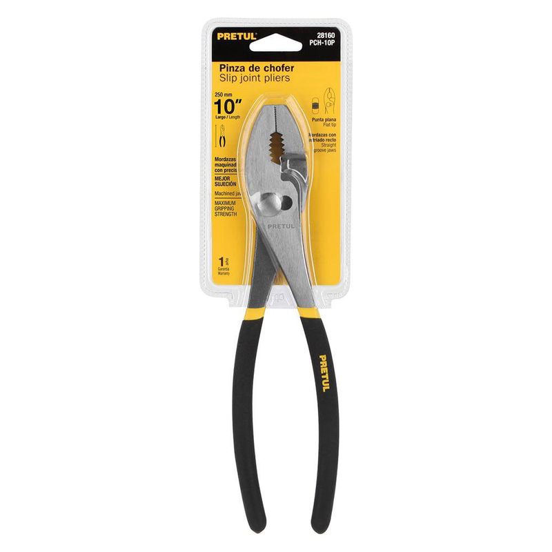 Pinza de Chofer 10 plg con Mango de Vinil Antiderrapante Color Negro