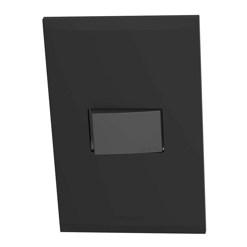 Pulsador Sencillo para Timbre Nobile 1P 10A Empotrable Color Negro