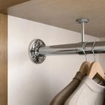 Brida de Acero Cromado para Tubo Redondo de Closet