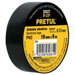 Cinta de Aislar para Instalaciones Eléctricas 19 mm x 9 Metros Color Negro