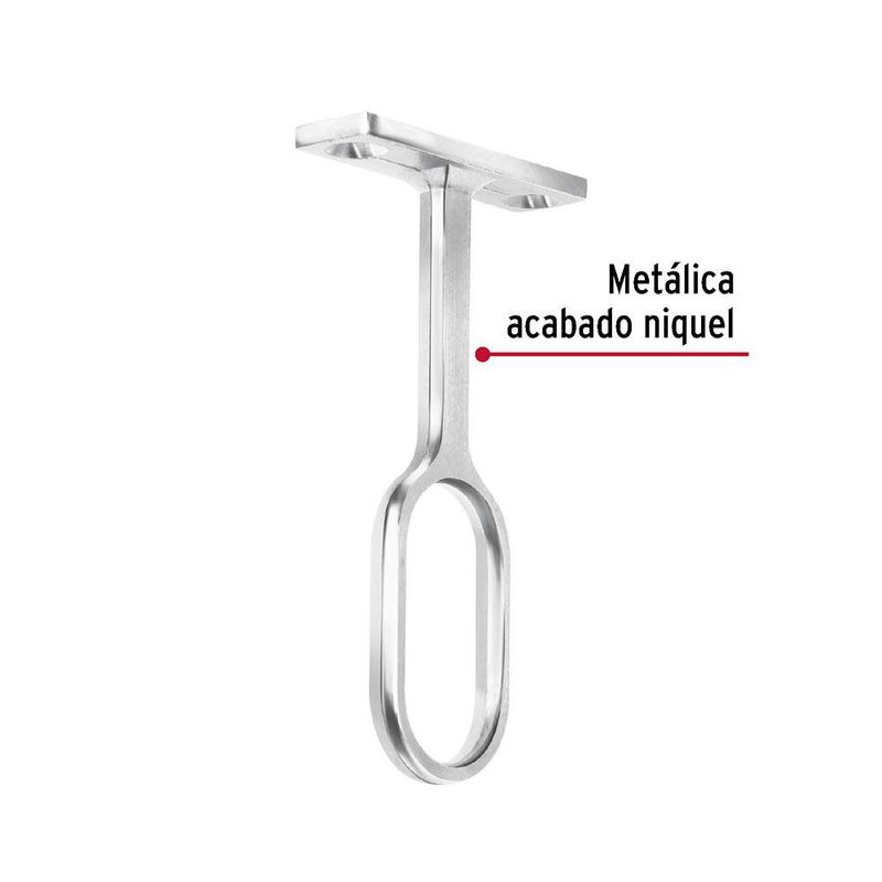Soporte Central para Tubo Ovalado de Closet