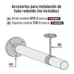 Tubo Redondo de Acero Cromado de 1.8 Metros