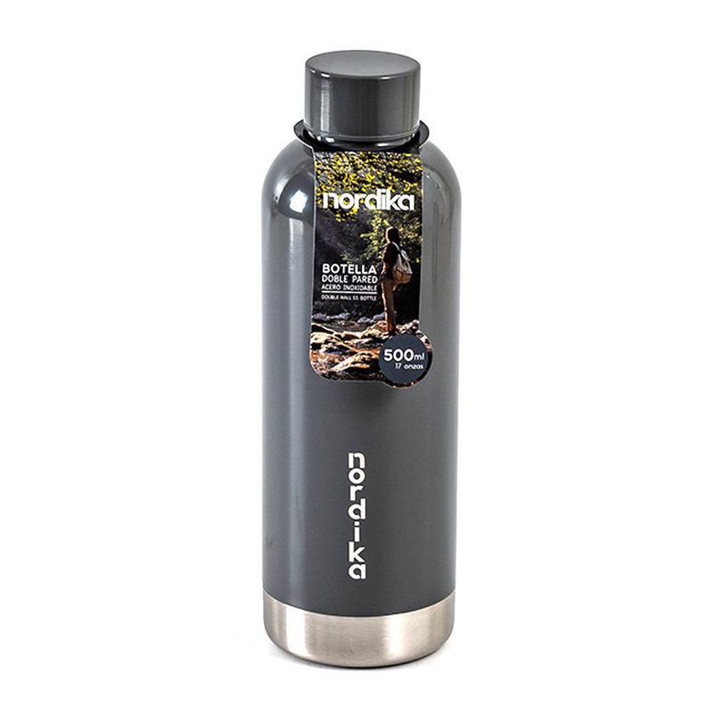 Botella Doble Pared Acero Inoxidable 500 Ml Colores Surtidos - Nordika