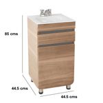 Mueble de Baño Aluvia con Lavamanos de Porcelana 85 x 44.5 x 44.5 cm