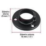 Brida para Tubo Redondo de Clóset Color Negra