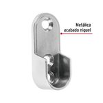 Brida Níquel para Tubo Ovalado de Closet Color Nickel