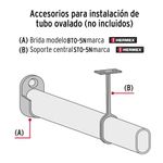 Brida Níquel para Tubo Ovalado de Closet Color Nickel