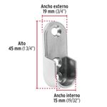 Brida Níquel para Tubo Ovalado de Closet Color Nickel