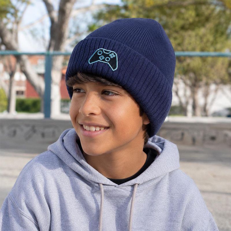 Gorro Infantil Gamer Tejido Doble Capa para Frío