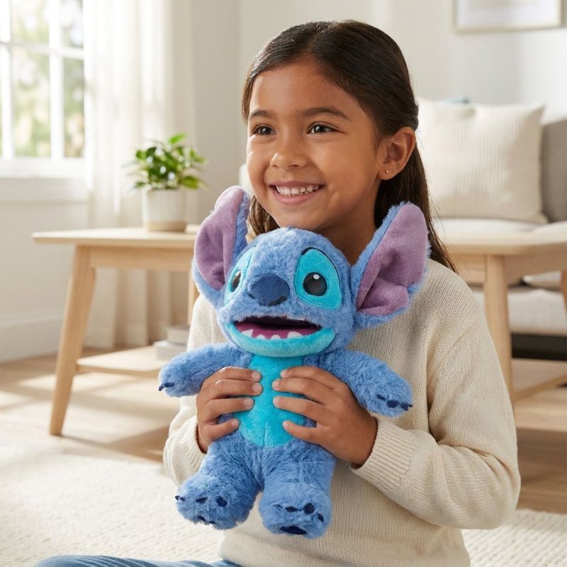 Peluche Interactivo Disney Stitch Palm Puppetronic 40+ Sonidos y Movimientos
